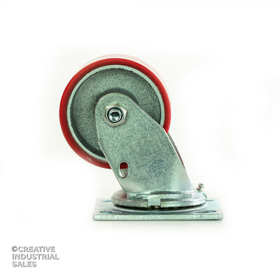 4" x 2" Swivel Casters w/ Polyurethane Wheel 700lb ea Roller Bearing (4 )