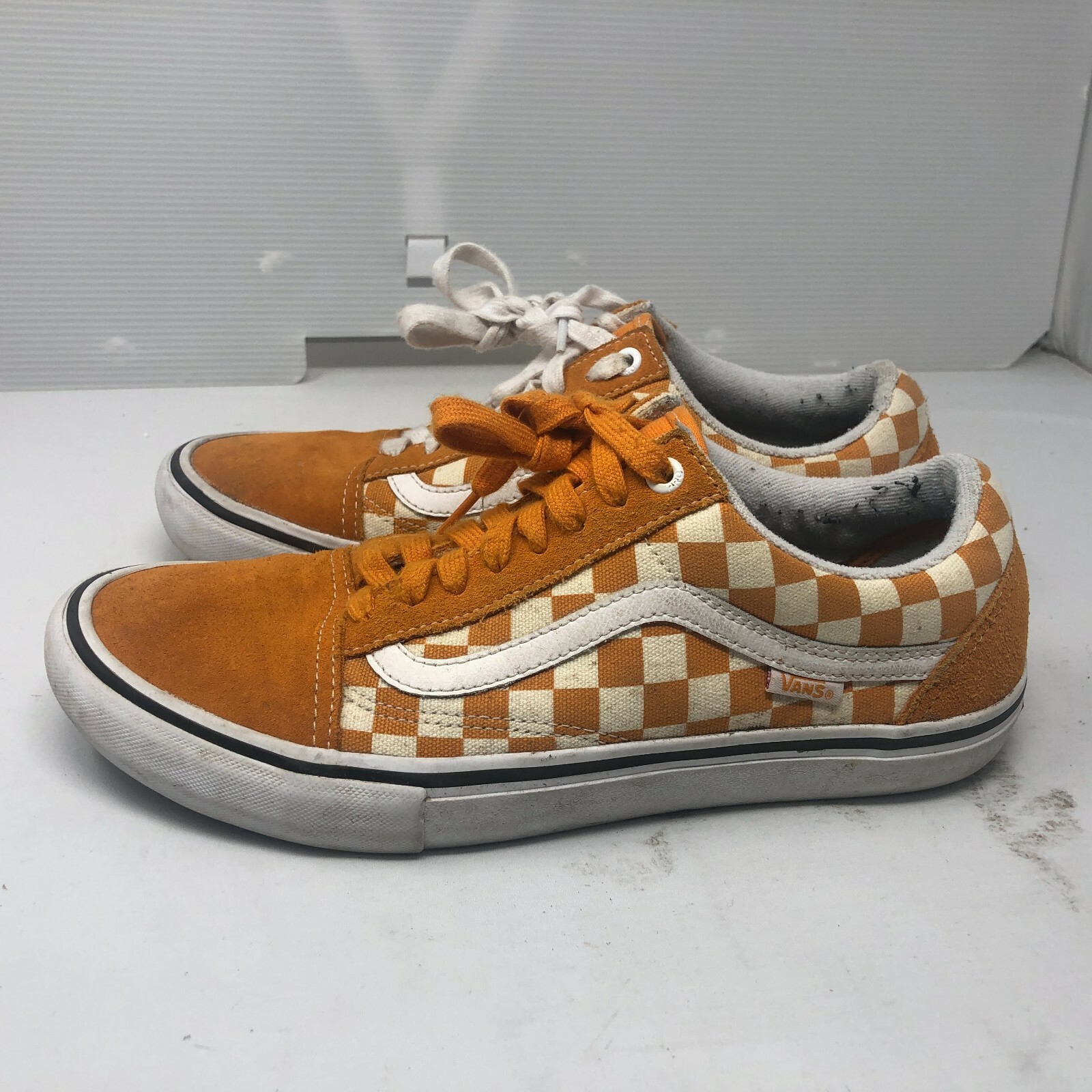 Top vans old skool pro cheddar \u0026 white checkerboard skate shoes Deals Black  Friday