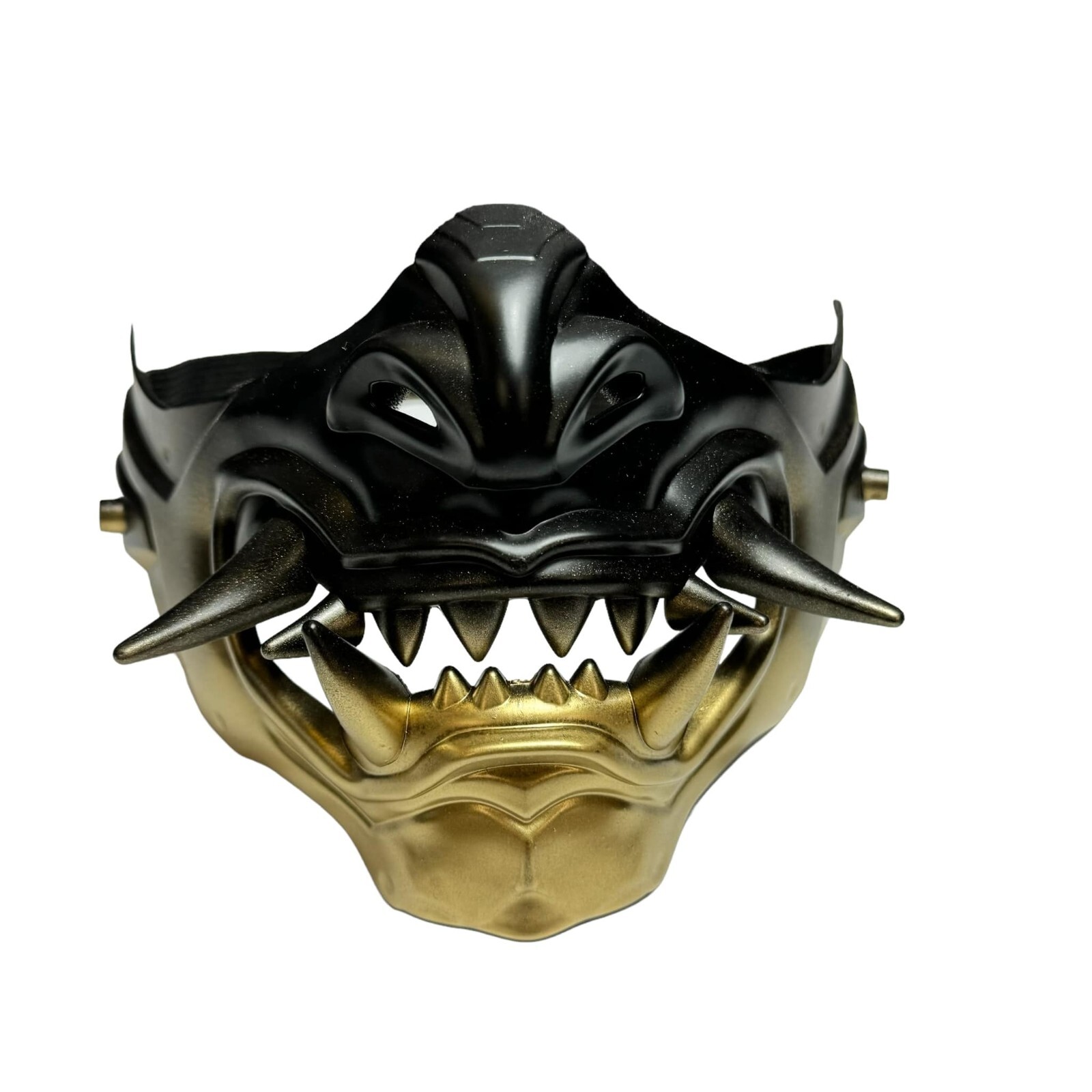 BLACK & GOLD Japanese Monster Hannya Mask Demon Oni Samurai