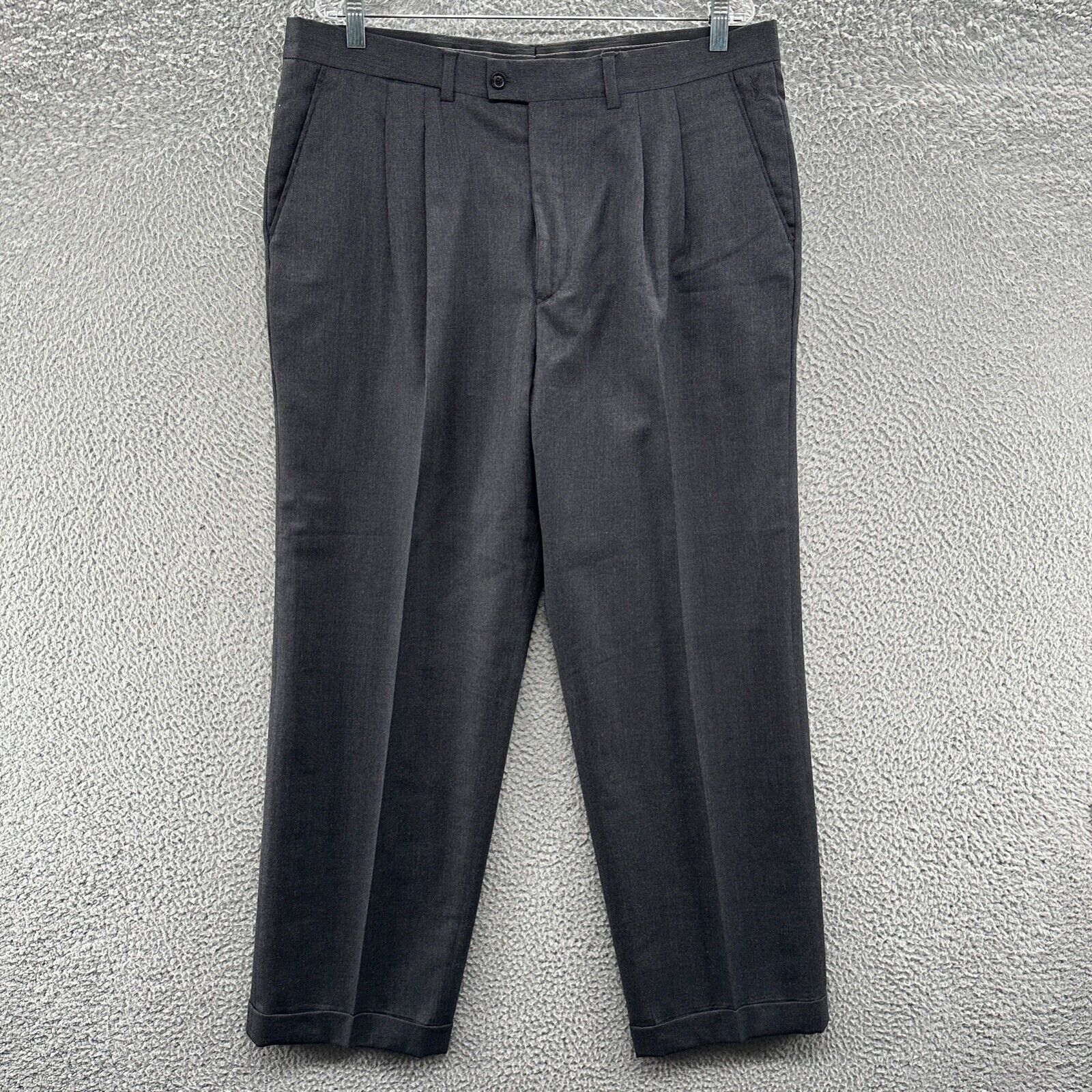 Vintage Yves Saint Laurent Pants Mens 38x30 Gray Wool Vintage Yves Saint Laurent Pants Mens 38x30 Gray Wool
