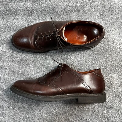 ET Wright Shoes Mens 9 B Brown Leather Lace Up Low Top Oxford Formal