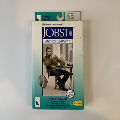 Jobst for Men Compression Knee Socks Small 20-30 Supports Therapeutic Therapy