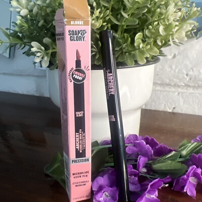 Soap & Glory Precision ARCHERY Microblade Brow Pen, Smudge Proof, Blond, 0.03 Oz