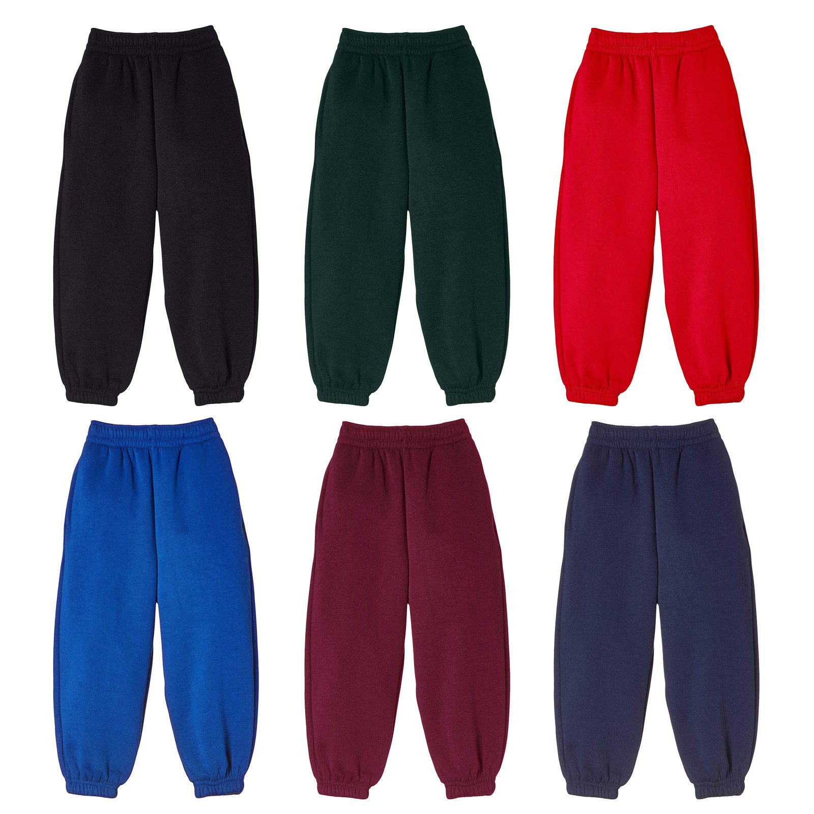 KIDS JOGGERS TROUSER SPORTS JOGGING PANTS CASUAL SCHOOL PLAY SOFT FLEECE BOTTOMS | eBay