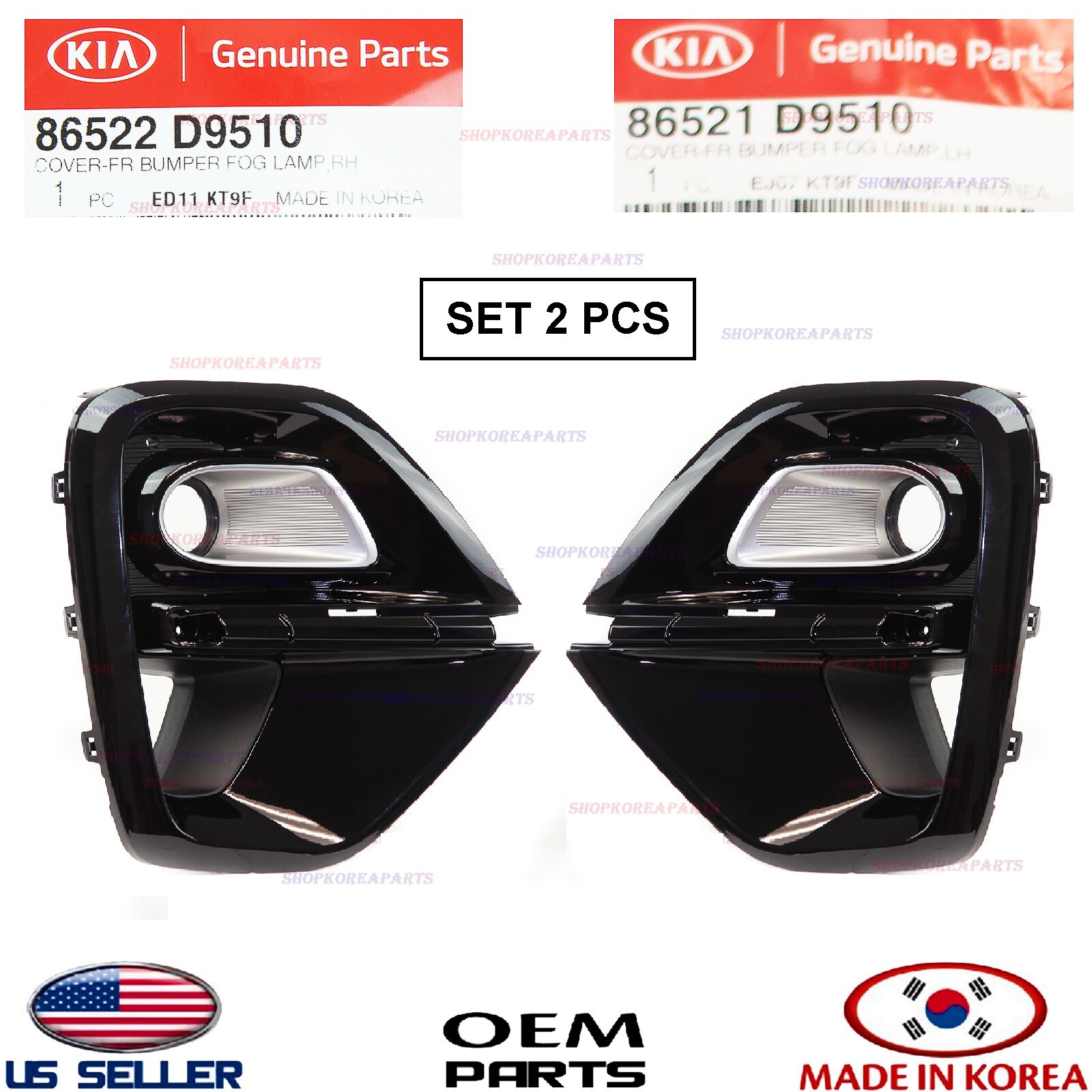 ファルファーラ Genuine Front Bumper Fog Lamp Cap Cover RIGHT Passenger Side OEM