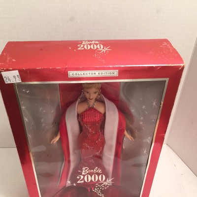 Red Dress 2000 Barbie Doll COLLECTOR Edition Holiday Celebration New