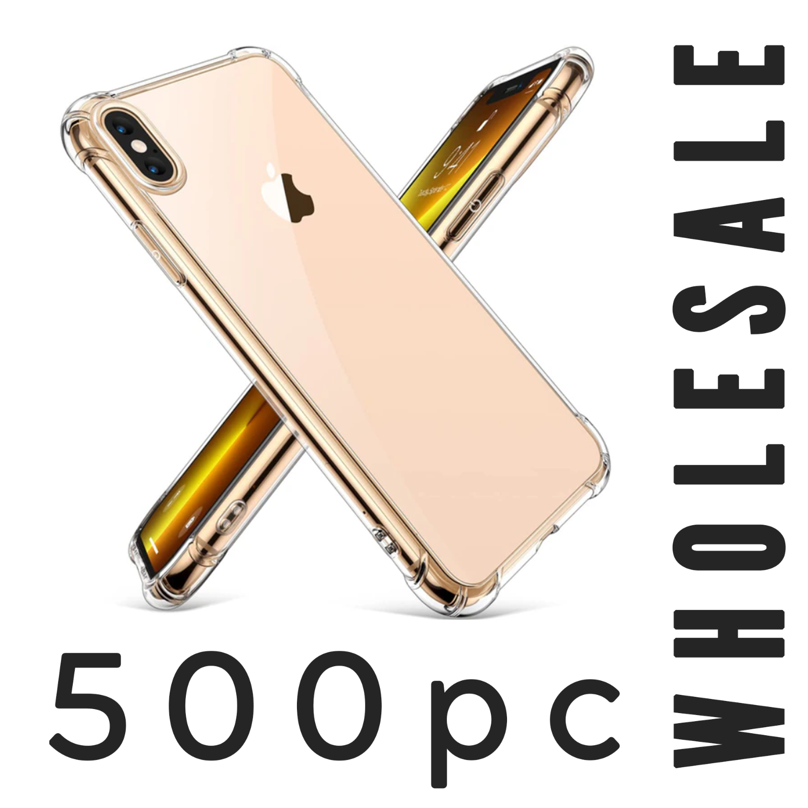 Wholesale 500pc Clear Case Cover Bulk Shockproof Silicone for iPhone 11 12 7 8 6