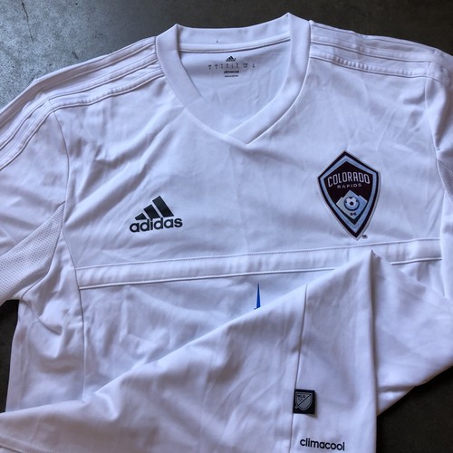 Men's Adidas ClimaCool Colorado Rapids #0 MLS White Alternate Goalie Jersey Sz S