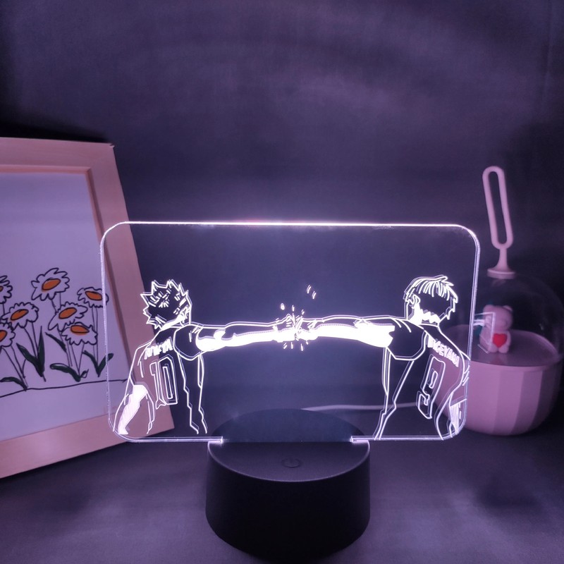 Anime Haikyuu 3D LED Neon Night Lights Birthday Gift for Friend Kid Bedroom Tabl