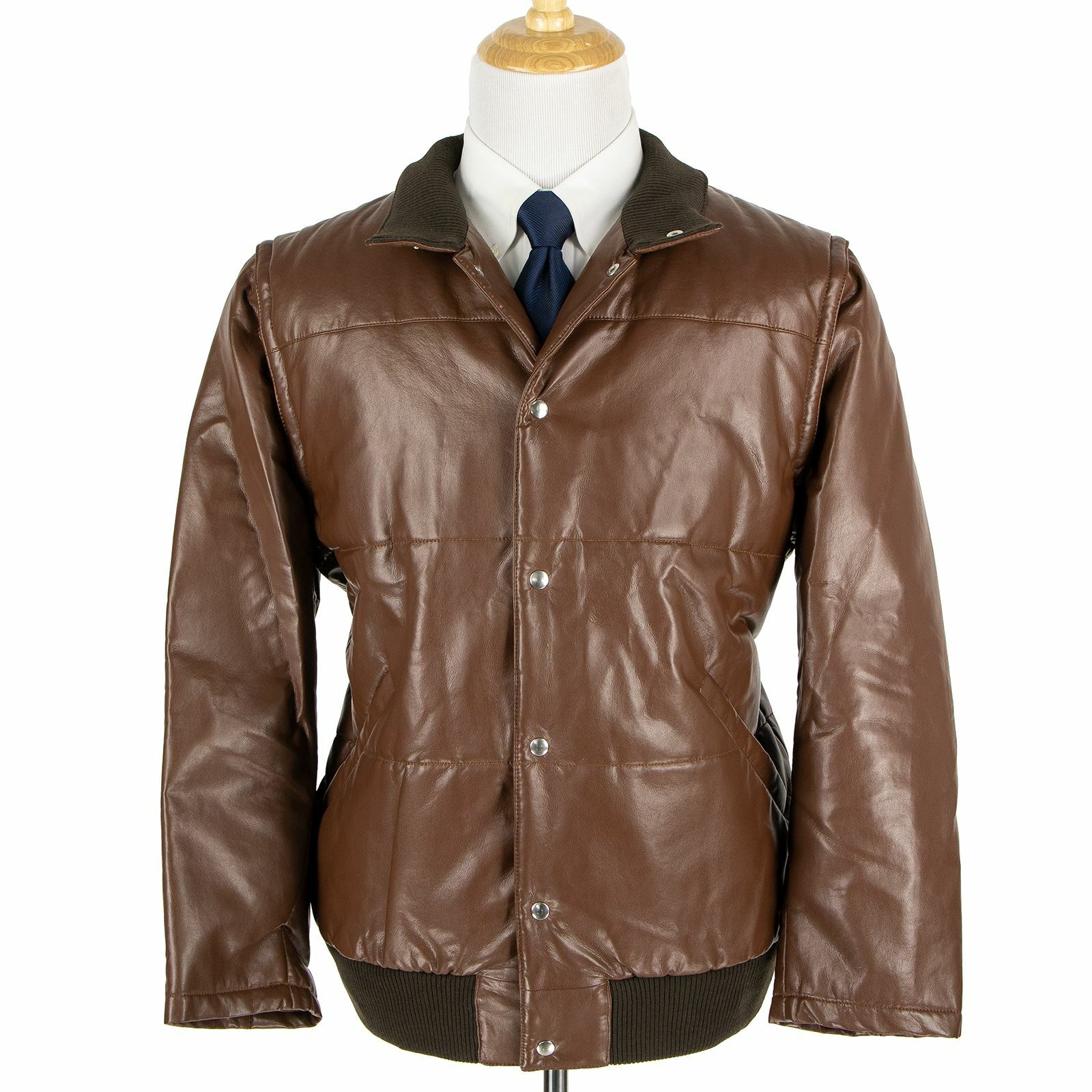 Download NWD Schiatti Cinnamon Faux Leather Glossy Vest 2-In-1 ...