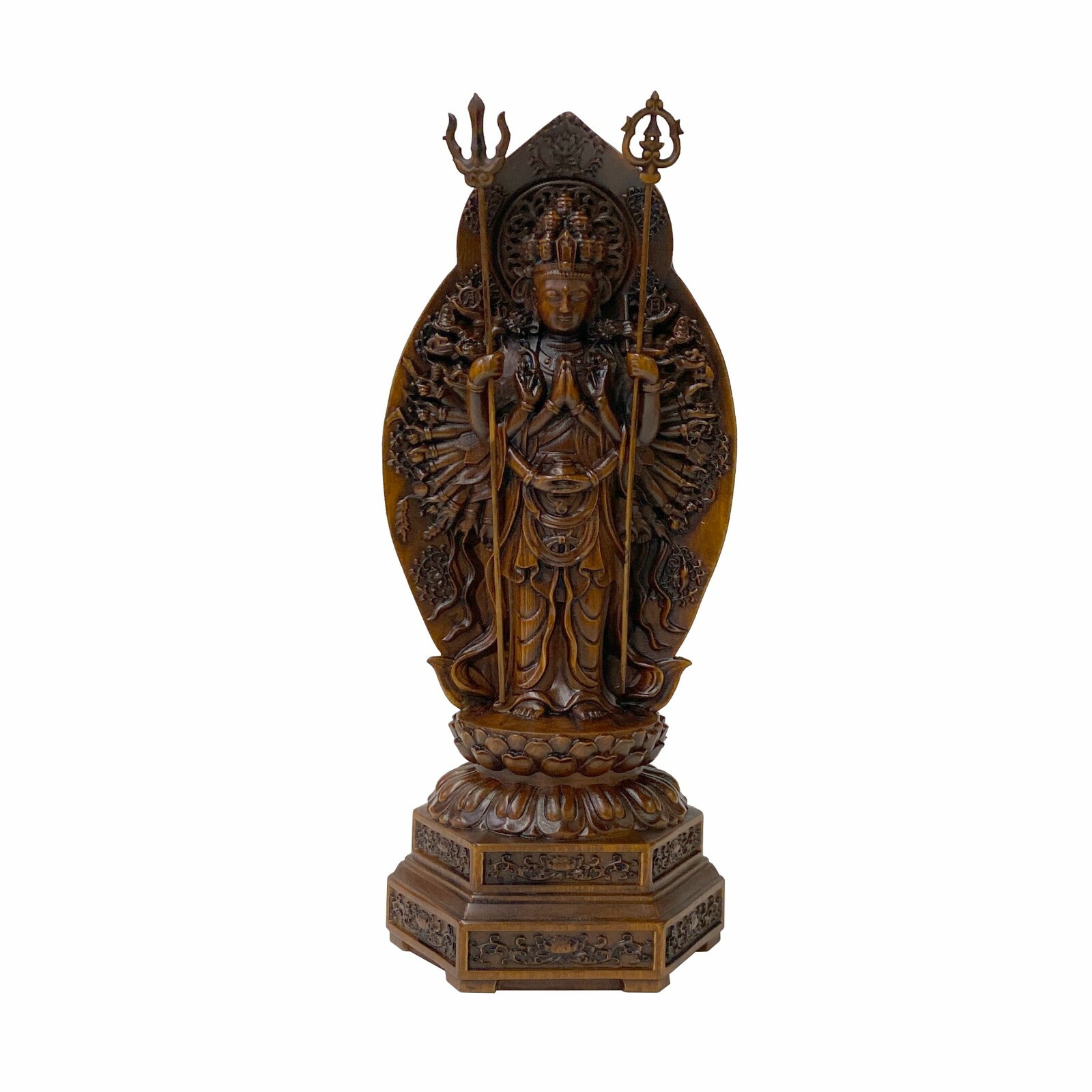 Chinese Brown Guan Yin Tara Bodhisattva Avalokitesvara Wood Statue ws1741S Chinese Brown Guan Yin Tara Bodhisattva Avalokitesvara Wood Statue ws1741S