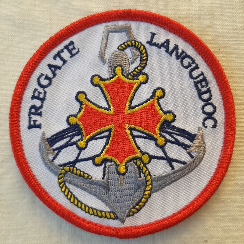 FrÃ©Gate Languedoc D653 Fremm Insigne Tissu Patch Marine Original Scratch