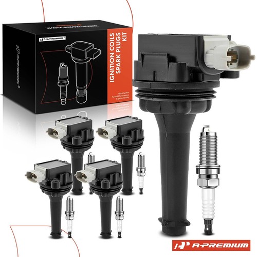 5X Ignition Coil & 5X Autolite Spark Plug for 2006-2007 Volvo V50 l5 2.4L UF517