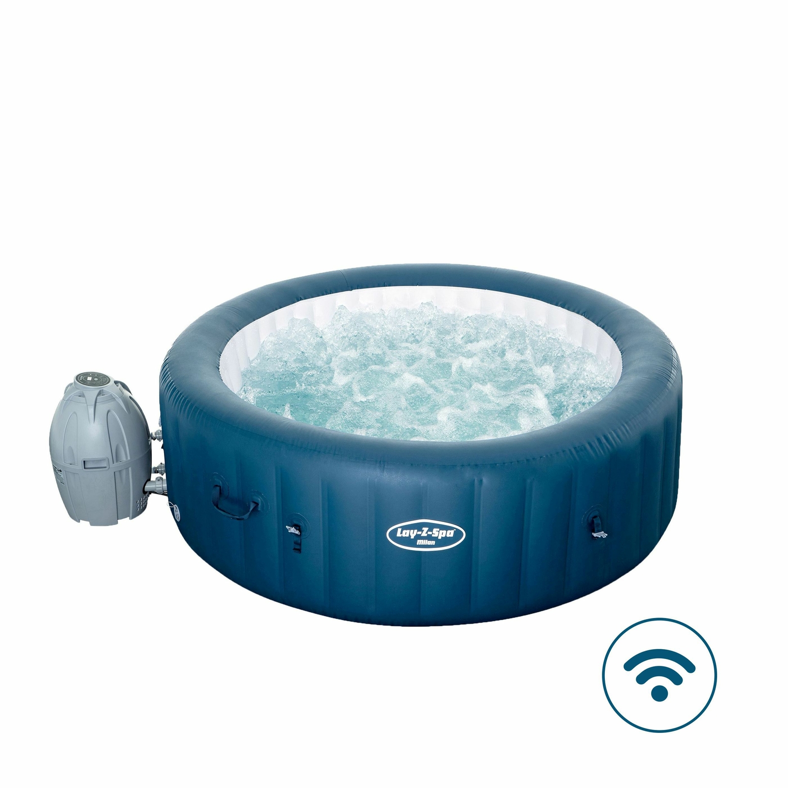 Bestway Whirlpool Lay-Z-Spa Milan AirJet Plus Pool 196x71cm W-Lan APP Winterfest