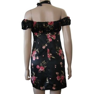 Women's Off Shoulder Floral Slip Dress 2 piece Outfit back