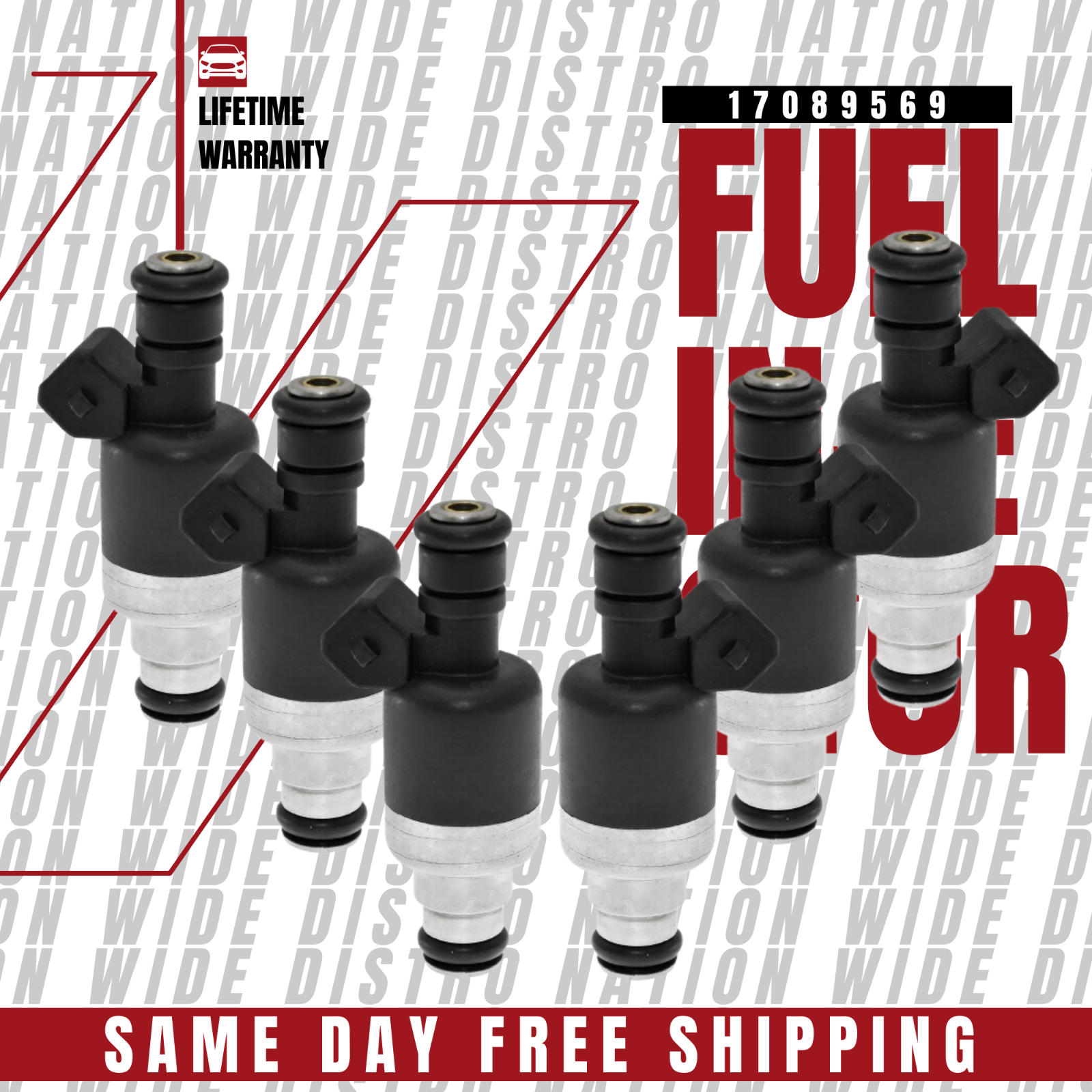 6x OEM Rochester Fuel Injectors for 1989-1993 Oldsmobile Cutlass Ciera 3.3L V6