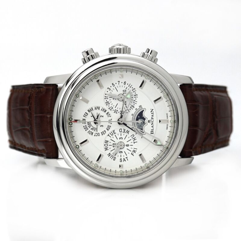 Blancpain Leman Perpetual Calendar Flyback Chronograph Wristwatch 2685f-1127-53b