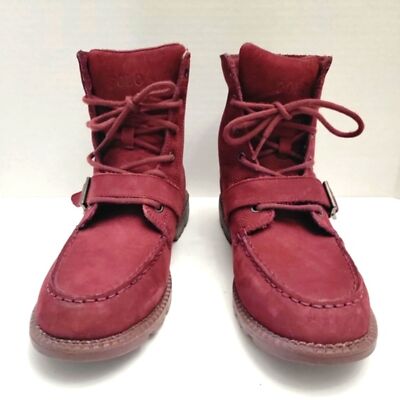 Burgundy polo boots clearance
