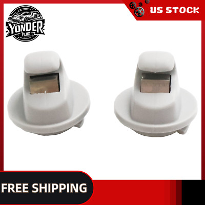 2x Grey Sun Visor Hook Clip  For VW Golf 7 Mk7 2013-2022 5G0857561B