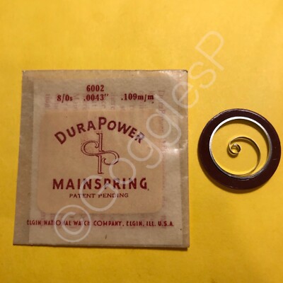 NOS Mainsprings for Elgin Watches 8/0s to 5/0s - Select A Style/Size