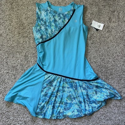 Eleven by Venus Williams Blue Triad Dress Women s Size Medium M NWT UPF 50 New