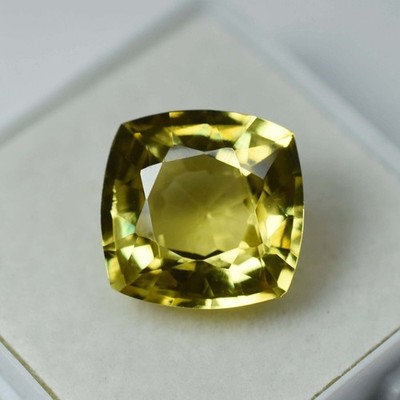 8.90 Ct AA+ Natural  Sapphire Loose Gemstone CERTIFIED Yellow Square Cushion Cut
