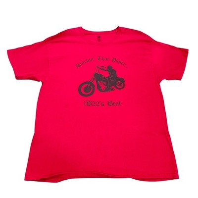 Hanes Mens XL Red Graphic T-Shirt Jason Wells Benefit Biker Marine Corps 16620