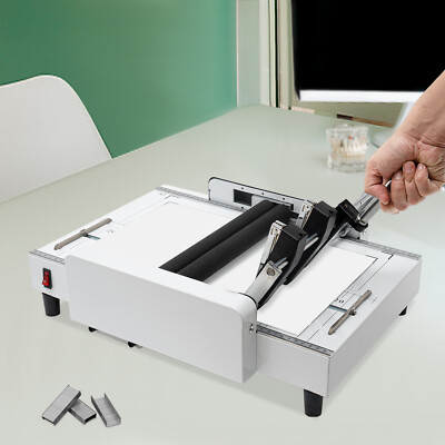 A3 Booklet Folding Binding Machine Paper Stapling Making Book Stapler Office 60W