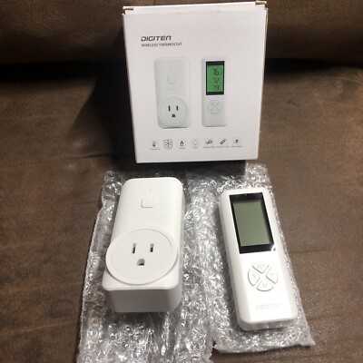 DIGITEN WTC100 Wireless Thermostat Outlet Digital Controller Plug-in Thermostat