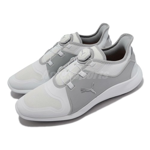 

Мужские туфли для гольфа Puma Ignite Fasten 8 Disc White Silver Leather без шипов 194541-03, Белый, Ignite Fasten 8 Disc