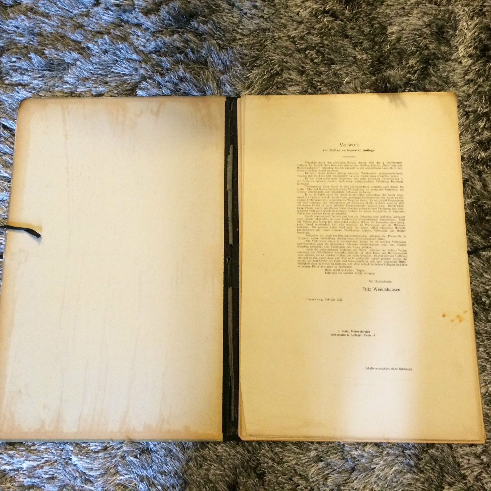 Neue Holz malereien F. Weiershausen, 4te Verbesserte Auflage-WOOD GRAIN  PRINTS