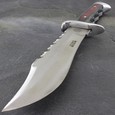 10" CHERRY WOOD HANDLE HUNTING KNIFE w/ SHEATH Bowie Survival Skinning Blade 
