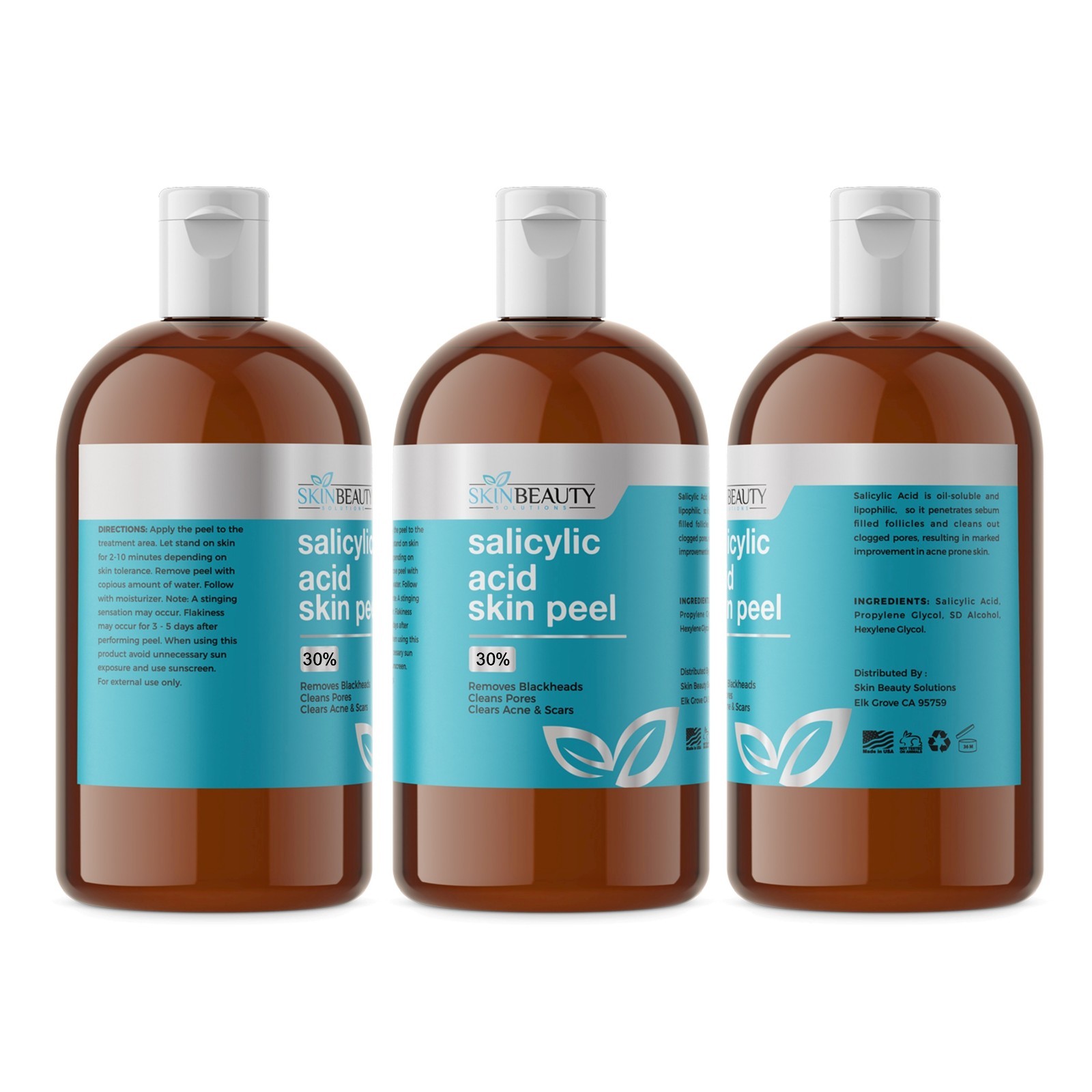 SALICYLIC ACID Skin Cosmetic Peel -Acne Wrinkles Dull Clogged Pores Wart Remover