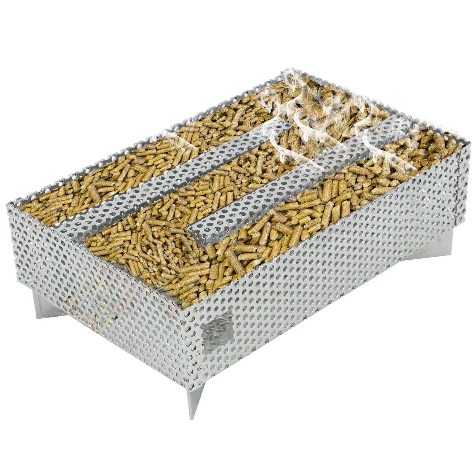 5" x 8" Smoker Tray 12 Hours Pellet Maze Smoker Tray, Smokin