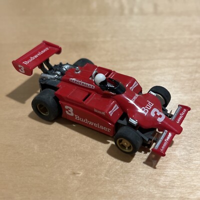 Vintage Tyco Bud / Budweiser Red #3 F-1 Indy Race Ho Slot Car UNTESTED