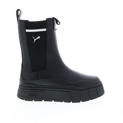

Женские черные кожаные полусапоги Puma Mayze Stack Chelsea Casual 38674202, Черный, Puma Mayze Stack Chelsea Casual