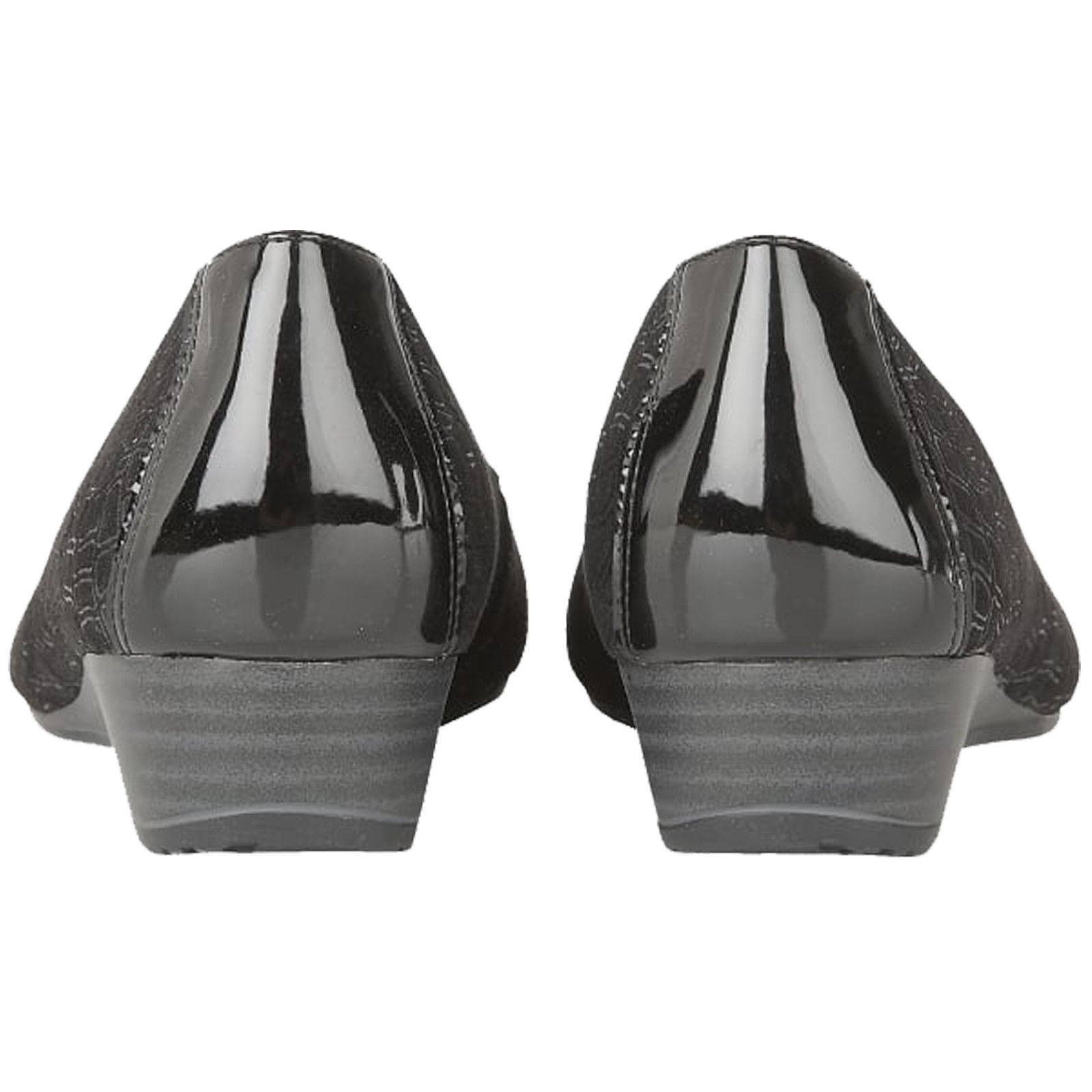 lotus black court shoes