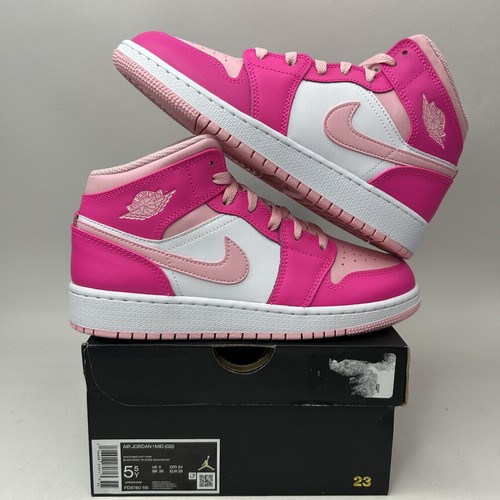 Nike Air Jordan 1 Mid GS “Fierce Pink/Barbie” FD8780-116 5.5