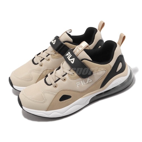 

Fila J811X Beige Black Kids Youth Junior Strap LifeStyle Повседневные кроссовки Sheos, Бежевый, J811x