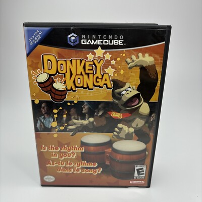 Donkey Konga (Nintendo GameCube) Complete CIB Tested