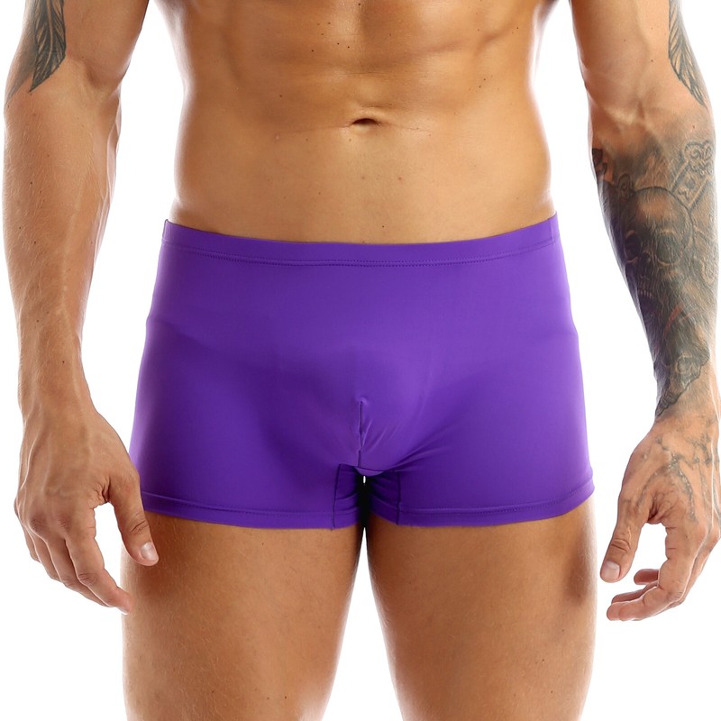 Caleçon Boxer Homme En Soie Glacée - Respirant - Style Sexy - Taille Régulière - Neuf Avec étiquettes