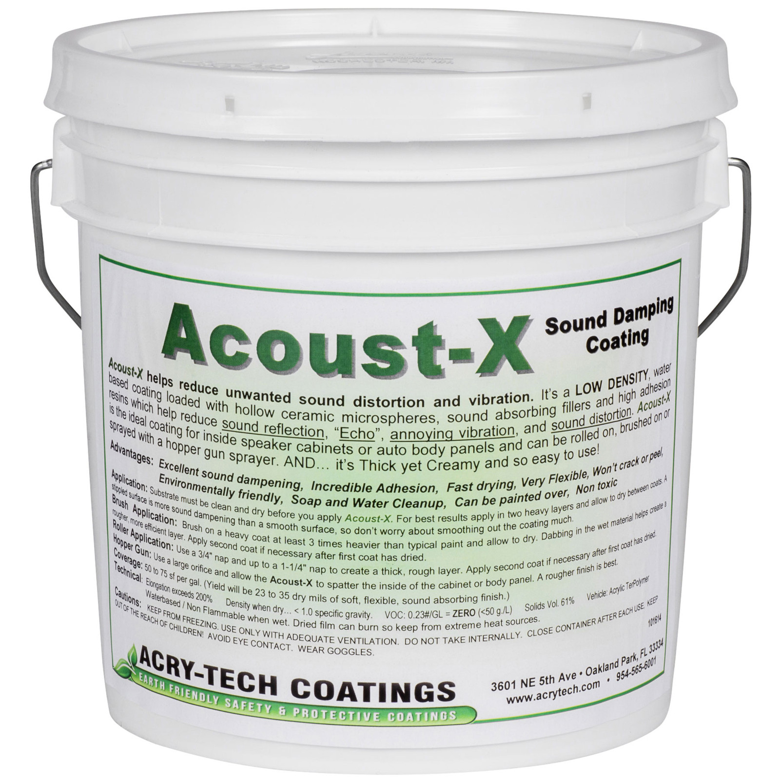 AcryTech AcoustX 1 Gal Absorption Coating Paintable Dampin