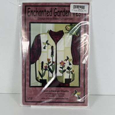 VINTAGE NEW EILEEN S DESIGN STUDIO PATTERN FOR WOMEN S ENCHANTED GARDEN VEST NEW