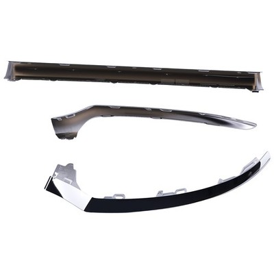 Chrome Bumper Lower Lip Trim for Benz C180 C200 C260 C300 2015-2018 ABS