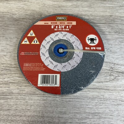 New Mibro Bench Grinding Wheels 6  x 3/4'' x 1  Medium Max RPM 4100 