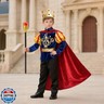 G.C Boys King Prince Charming Costume with Cape Kids Royal Dress Up Outfits Halloween Cosplay Role Play Birthday Gifts