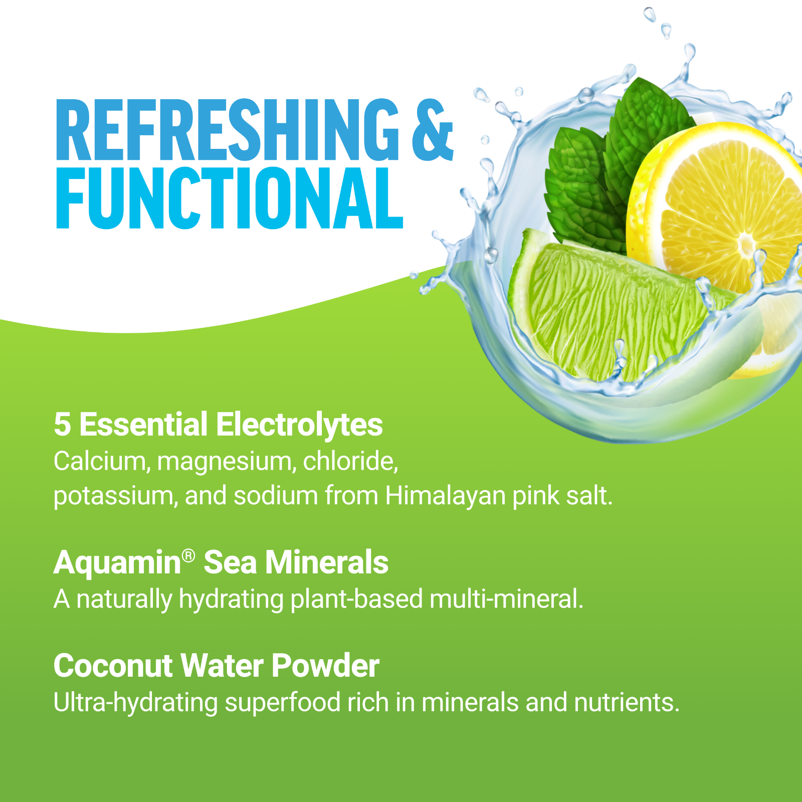 Force Factor Liquid Labs Electrolytes Powder, Hydration Packets - Lemon Lime