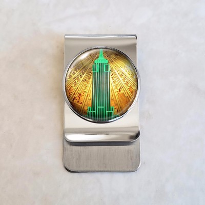 Empire State Building Art Deco Nouveau Stainless Steel Money Clip