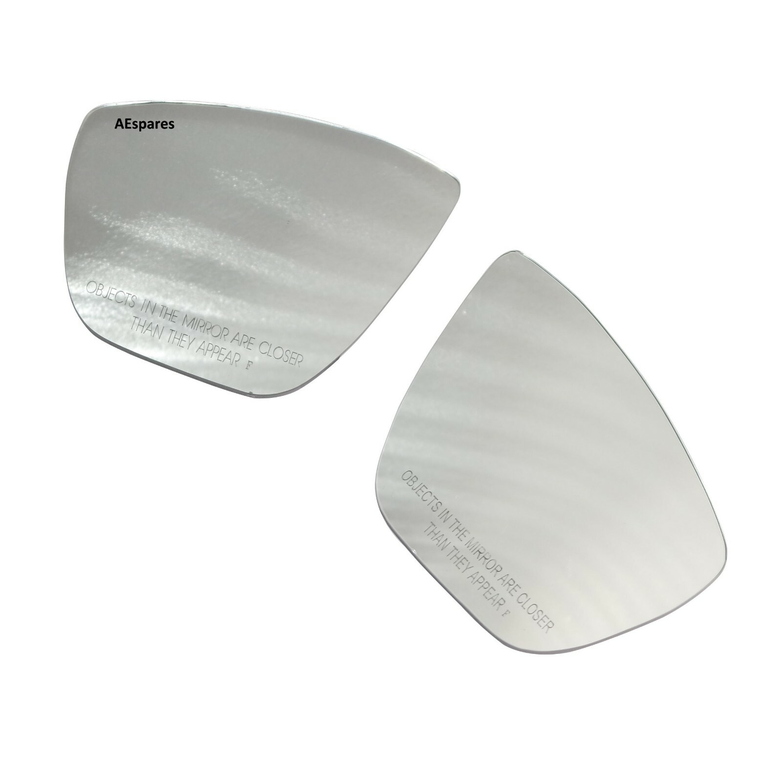 LH & RH Orvm Convex Wing Door Glass Mirror +Base Plate Fits Ford Figo Aspire  