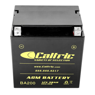 Caltric 4018013 4014609 AGM Battery for Polaris / 12V 30Ah CCA 350 / YIX30L-BS